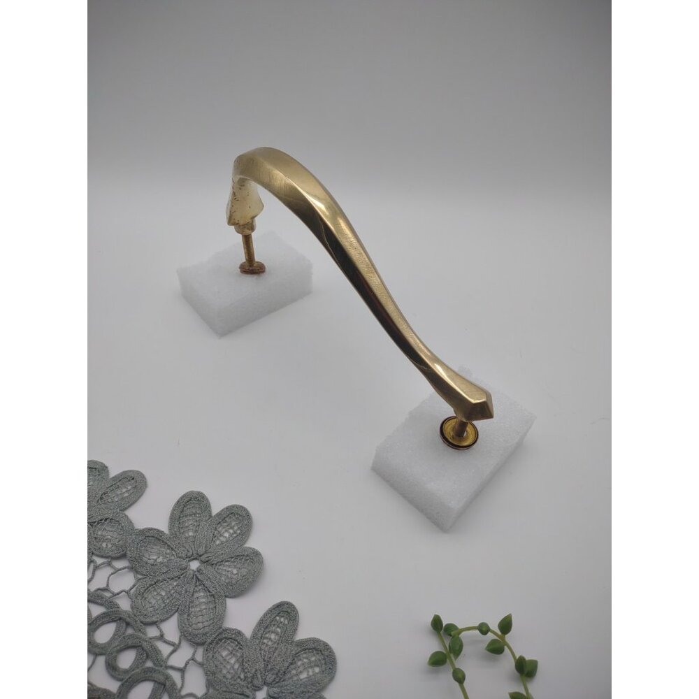 Vintage Brass Door Handle Pull, Hardware Restoration 7", Read